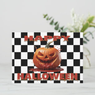 Spooky Bloody Pumpkin Halloween Invitation