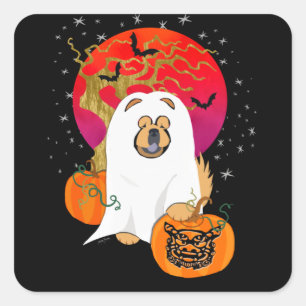 SPOOKY BOO-DOG   - Chow stickers