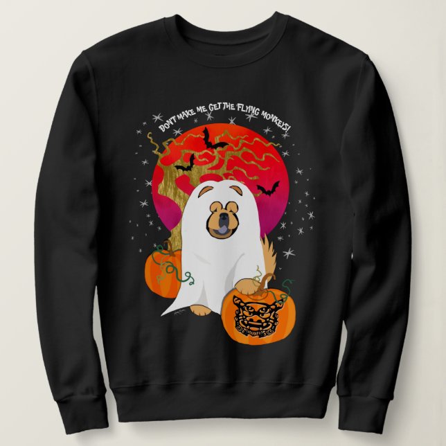 SPOOKY BOO-DOG  dark shirts- customize text  Sweatshirt (Design Front)