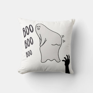 Spooky Boo Ghost Halloween Funny Novelty Shirt Throw Pillow