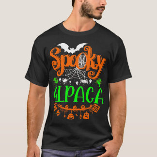 Spooky Boo Halloween Animal Alpaca Giftidea T-Shirt