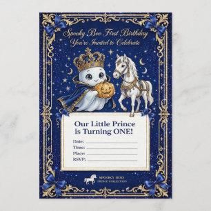 Spooky Boo Halloween First Birthday Invitation