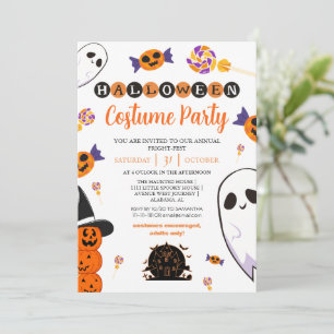spooky Boo Haunted house halloween costume party Invitation