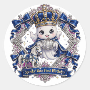 Spooky Boo Prince Sticker Royal Blue