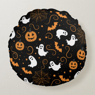 Spooky Boo-tiful Night Round Pillow