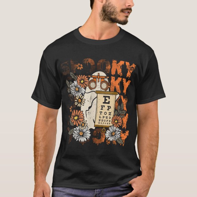 Spooky Boo Vision Squad Optometrist  T-Shirt (Front)