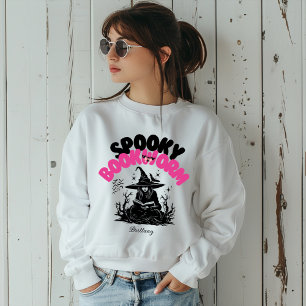 Spooky Bookworm Personalized Name Halloween Gift  Sweatshirt