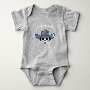 Spooky Boy Halloween, Skeleton Cowboy Bodysuit