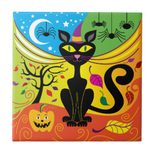 Spooky Breeze Cat Tile