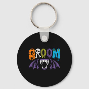Spooky Bride and Groom Halloween Wedding Love Keychain