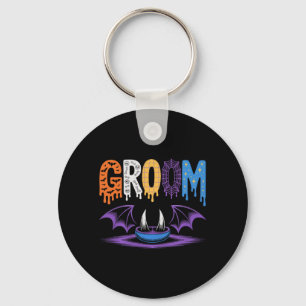 Spooky Bride And Groom Halloween Wedding Love Keychain