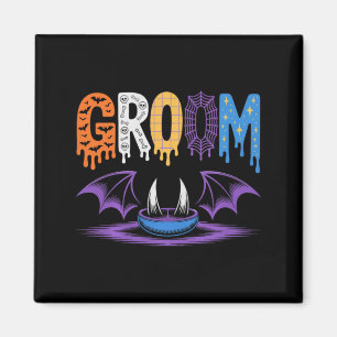 Spooky Bride And Groom Halloween Wedding Love Magnet