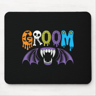 Spooky Bride and Groom Halloween Wedding Love Mouse Pad