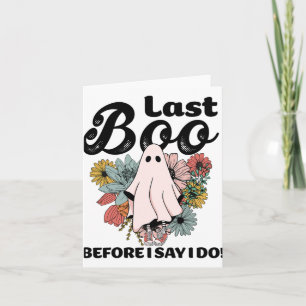 Spooky Bride Floral Ghost Wedding Bachelorette Hal Card