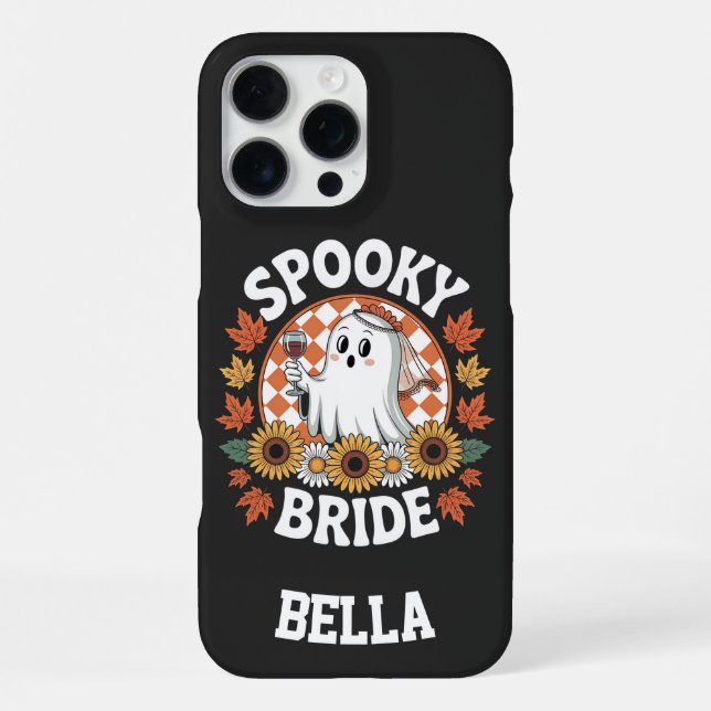 Spooky Bride Ghost Halloween Personalized  iPhone Case (Back)
