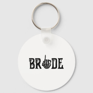 Spooky Bride Groom Gothic Halloween Wedding Matchi Keychain