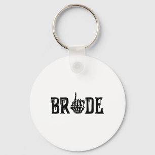 Spooky Bride Groom Gothic Halloween Wedding Matchi Keychain