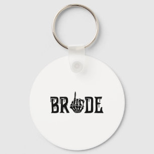Spooky Bride Groom Gothic Halloween Wedding Matchi Keychain