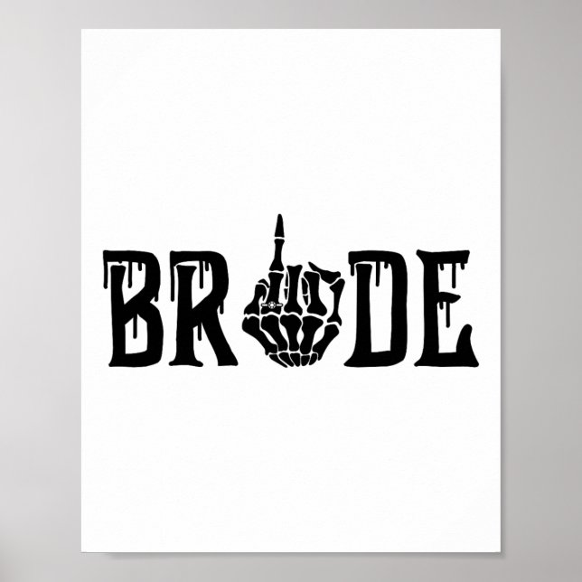 Spooky Bride Groom Gothic Halloween Wedding Matchi Poster (Front)