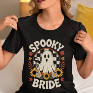 Spooky Bride Halloween Ghost Tri-Blend Shirt
