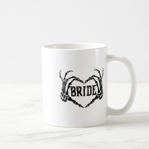 Spooky Bride Skeleton Hands Engagement Wedding Hal Coffee Mug