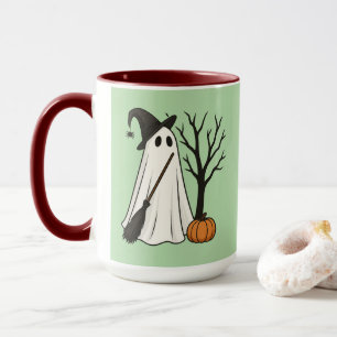 Spooky But Adorable Cute Ghost Halloween Mug