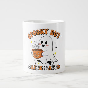 Spooky But Caffeinated Cute Ghost Design Mug