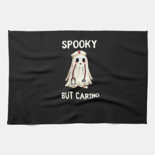 SPOOKY BUT CARING Essential T-Shirt Kitchen Towel