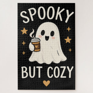 Spooky But Cozy Ghost Halloween Jigsaw Puzzle