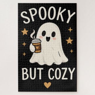 Spooky But Cozy Ghost Halloween Jigsaw Puzzle