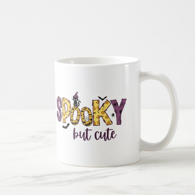 Spooky but cute doodle mug (Right)