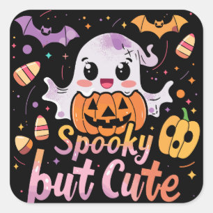 Spooky but Cute   ExDesigner   Halloween Square Sticker