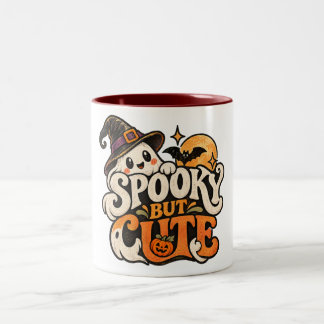 Spooky But Cute Ghost Witch Cozy Halloween Mug