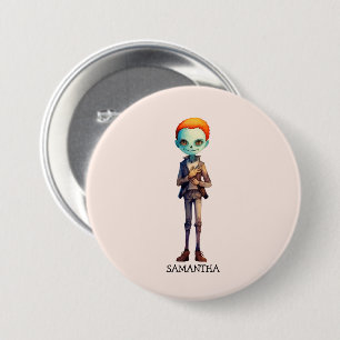 Spooky But Cute Zombie Kid – Adorable Macabre (2) 3 Inch Round Button