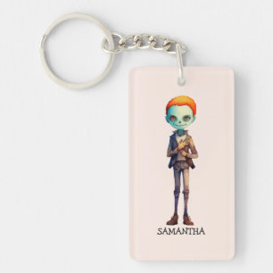 Spooky But Cute Zombie Kid – Adorable Macabre (2) Keychain