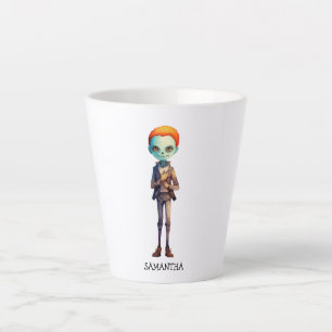 Spooky But Cute Zombie Kid – Adorable Macabre (2) Latte Mug