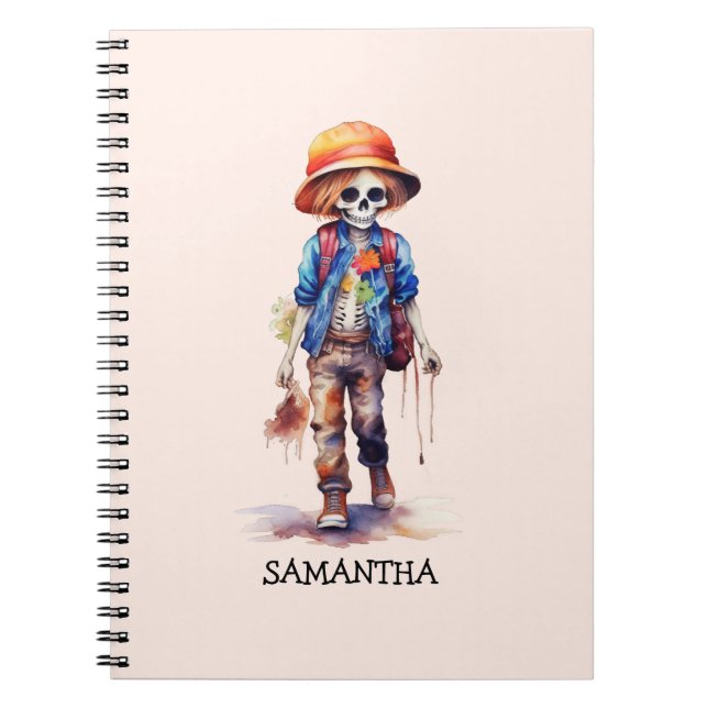 Spooky But Cute Zombie Kid – Adorable Macabre (3) Notebook (Front)