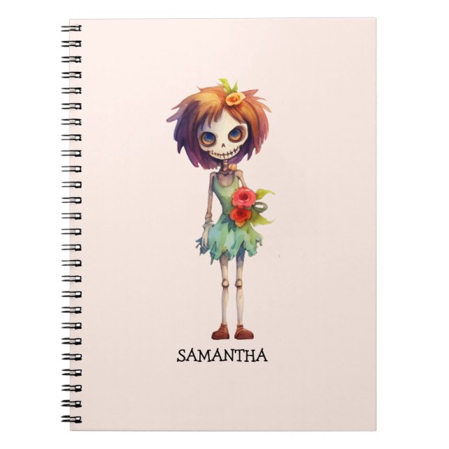 Spooky But Cute Zombie Kid – Adorable Macabre Notebook (Front)