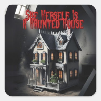 Spooky But Make It Mini Square Sticker