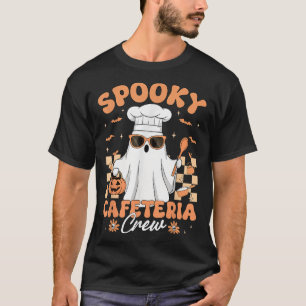 Spooky Cafeteria Crew Lunch Lady Halloween Ghost M T-Shirt