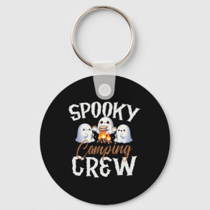 Spooky Camping Crew Halloween 2024 Campfire Happy  Keychain