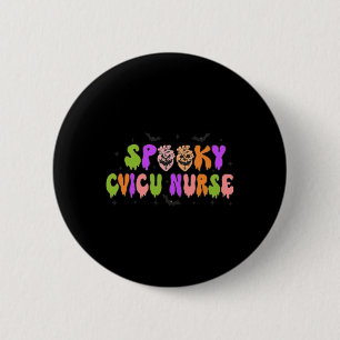 Spooky Cardiac Nurse Halloween Cardiovascular Pump 2 Inch Round Button