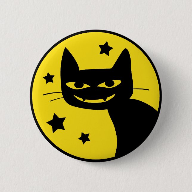 Spooky Cat 2 Inch Round Button (Front)
