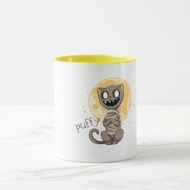 Spooky Cat and Full Moon Mug (Center)