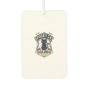 Spooky Cat Club Cat Halloween Spooky Cat Vintage V Air Freshener