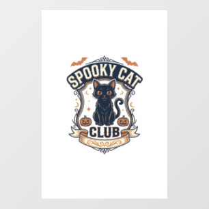 Spooky Cat Club Cat Halloween Spooky Cat Vintage V Window Cling