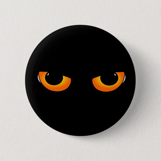Spooky Cat Eyes 2 Inch Round Button (Front)