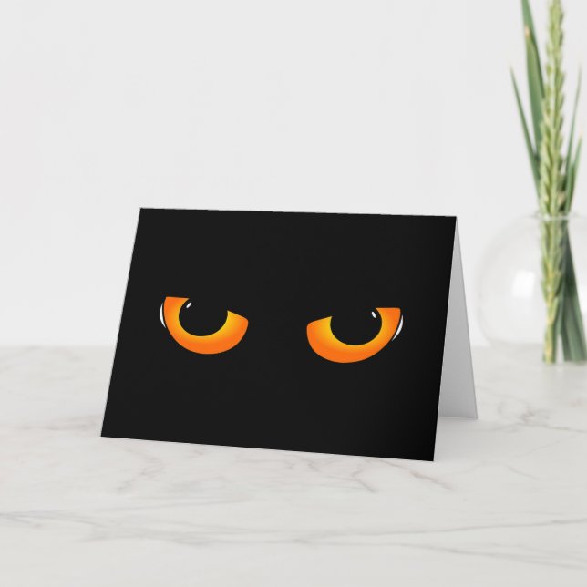 Spooky Cat Eyes Card (Front)