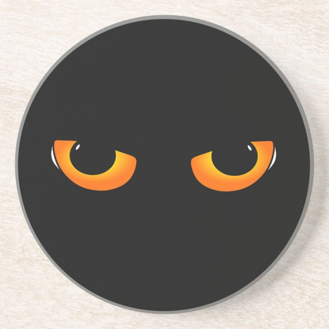 Spooky Cat Eyes Coaster (Front)