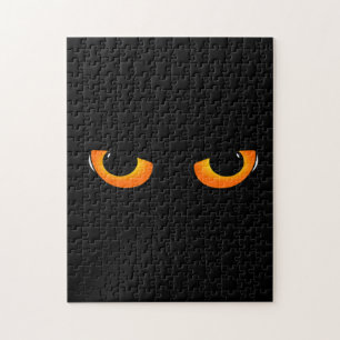 Spooky Cat Eyes Jigsaw Puzzle